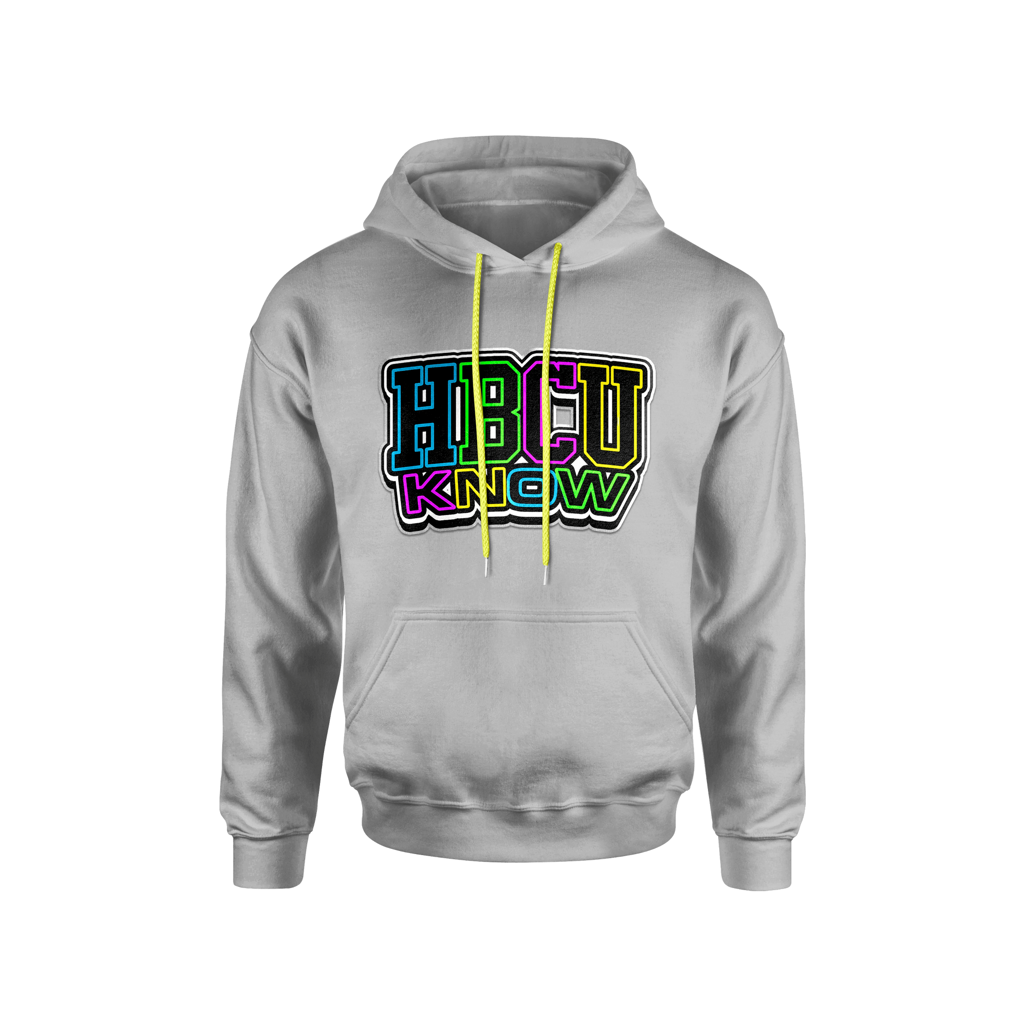 HBCU KNOW - Smoked Out Gray      Ice Cream Premium Hoodie (Chenille Patch)
